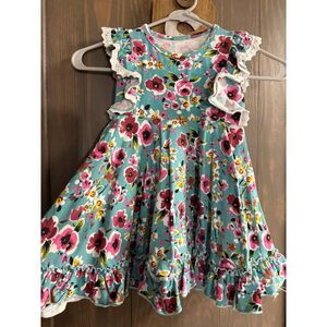 GIRLS SPRING FLORAL DRESS